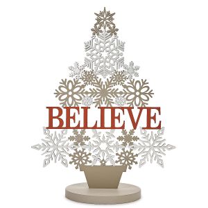 Believe Snowflake Tree Déco