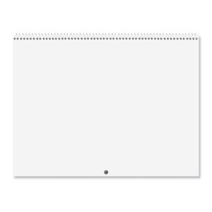 2024 White Pages Blank Scrapbooking Calendar