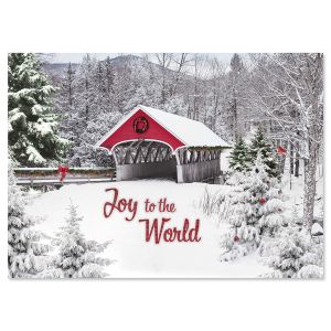 Christmas Covered Bridge Religious Christmas Cards