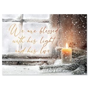 Let Your Heart Be Light Religious Christmas Cards