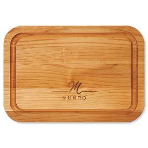 Name Initial Engraved Wood Cutting Board