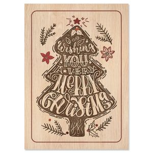 Wood-Carved Christmas Cards