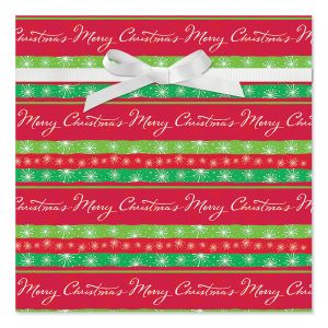 Christmas Sparkle Jumbo Rolled Gift Wrap and Labels