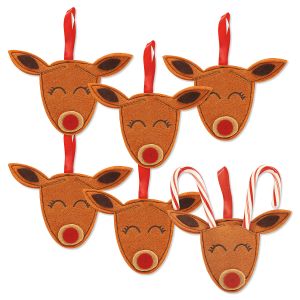 Candy Cane Deer Ornaments