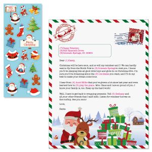 Personalized Santa Letter and Stickers