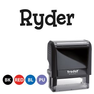 Serif Self-Inking Stamp - 4 Colors