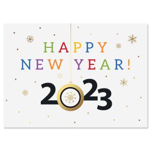 Deluxe 2023 Happy New Year Greeting Cards - BOGO