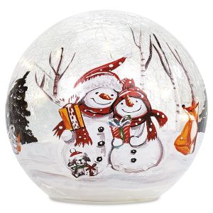 LED Snowman Globe