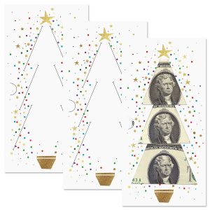 Trifold Christmas Tree Cash Cards