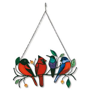 Winter Birds Hanging  Metal Decoration