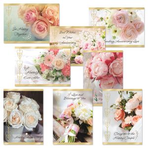 Deluxe Wedding & Anniversary Florals Cards Value Pack