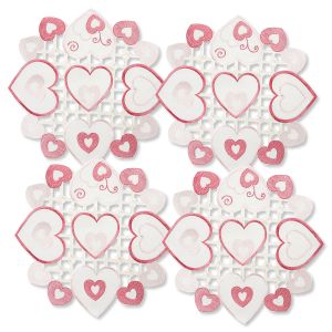 Valentine Heart Cutwork Placemats