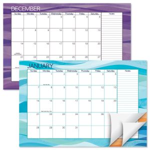 2024–2025 Watercolor Waves Calendar Pad