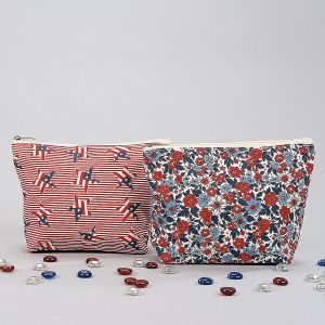 Red, White & Blue Canvas Pouches