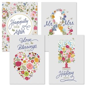 Vintage Floral Wedding Cards and Seals