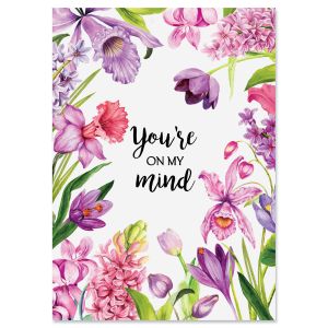 Spring Flowers Thinking of You Cards