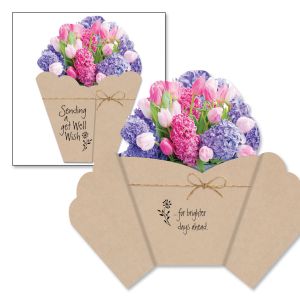Diecut Bouquet Get Well Cards Value Pack