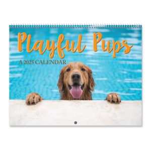2025 Playful Pups Wall Calendar