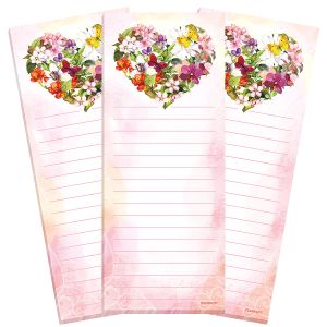 Floral Heart Shopping List Pads - BOGO