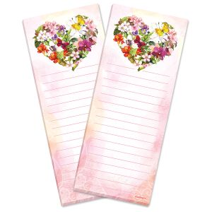 Floral Heart Shopping List Pads - BOGO