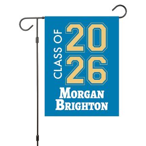 School Colors Graduation Personalized Garden Flag