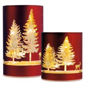 LED Red Forest Pillar