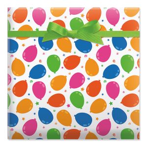 Balloons & Stars Jumbo Rolled Gift Wrap