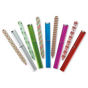 Christmas Pattern Glass Nail Files in Case