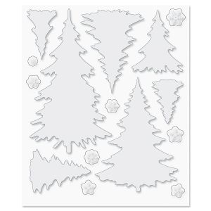 Snowy Trees Window Clings - BOGO