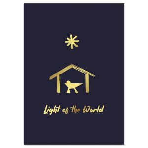 Light of the World Deluxe Foil Christmas Cards