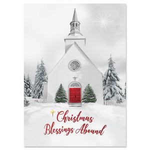 Country Church Religious Christmas Cards
