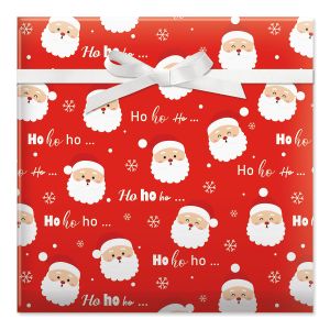 HO HO HO Santa Classic Rolled Gift Wrap