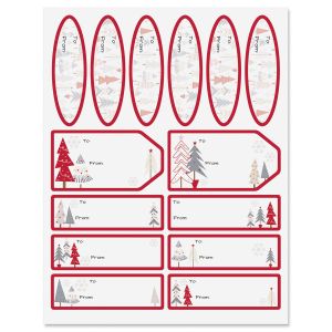 Silver Tree Symphony Gift Wrap To/From