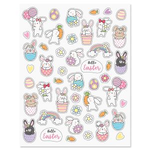 Rabbit Friends Easter Stickers - BOGO
