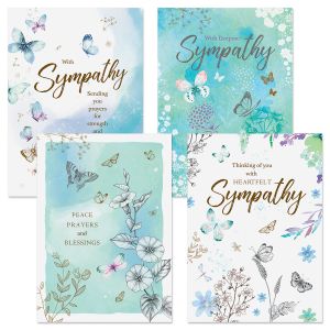 Faith Butterfly Wishes Sympathy Cards and Seals