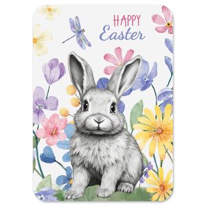 Bunny Flower Patch Diecut Easter Cards