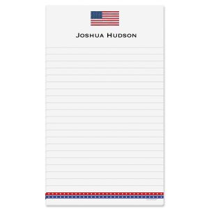 American Flag Personalized Notepad