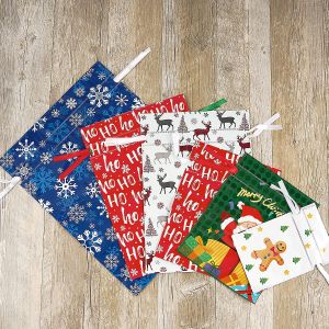 Christmas Gift Bags with Ribbon