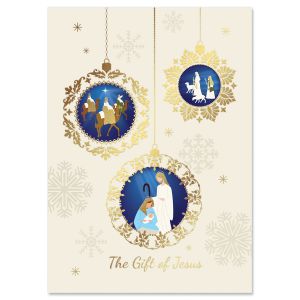 Nativity Deluxe Foil Christmas Cards