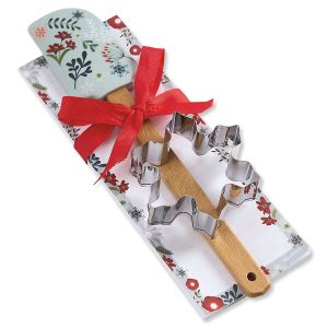 Winter Floral List Pad with Spatula and Cookie Cutter