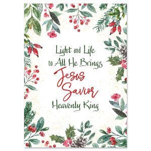 Light and Life Religious Christmas Cards