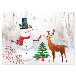 Snowman Woods Christmas Cards
