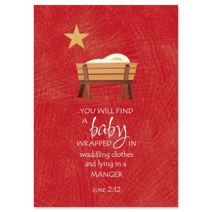 Manger & Star Religious Christmas Cards