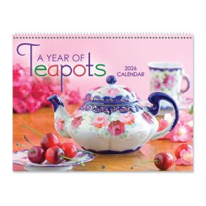 2026 A Year of Teapots Wall Calendar
