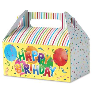 Colorful Birthday Gable Treat Boxes