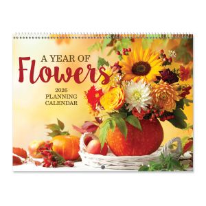 2026 A Year Of Flowers Big Grid Planning Calendar