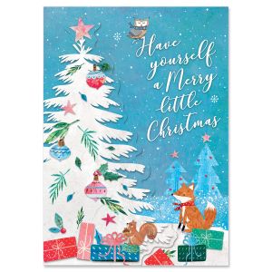 Diecut Tree Friends Christmas Cards