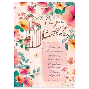 Flower Garden Birthday Cards - BOGO