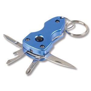 Blue Multifunction Tool Keychain