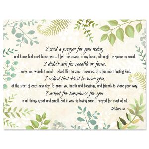 Said A Prayer Fern Note Cards